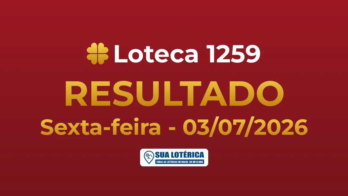 Resultado da Loteca 1259, prêmio de R$ 1,0 milhões
