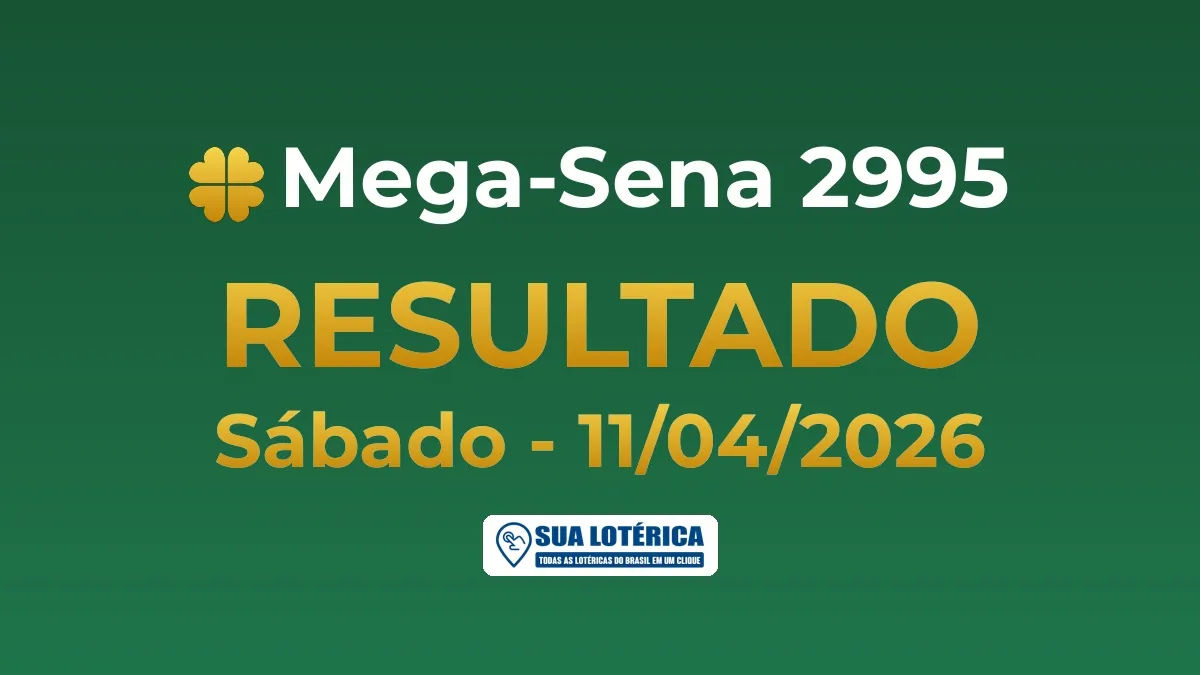 Resultado da Mega Sena 2995, acumulou em R$ 39,2 milhões