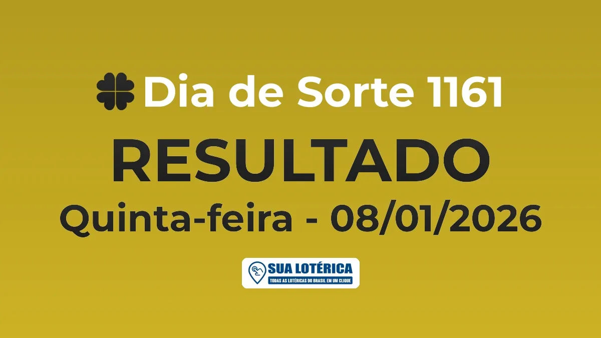 Resultado do Dia de Sorte 1161, acumulou em R$ 216.732,31