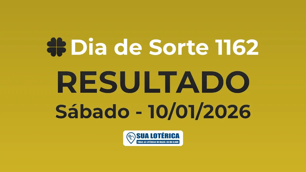 Resultado do Dia de Sorte 1162, acumulou em R$ 472.663,20