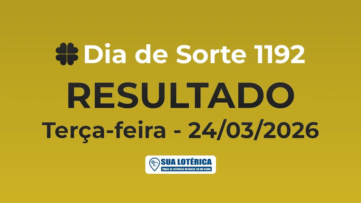 Resultado do Dia de Sorte 1192, acumulou em R$ 192.290,13