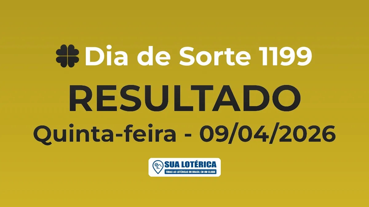 Resultado do Dia de Sorte 1199, acumulou em R$ 413.985,74