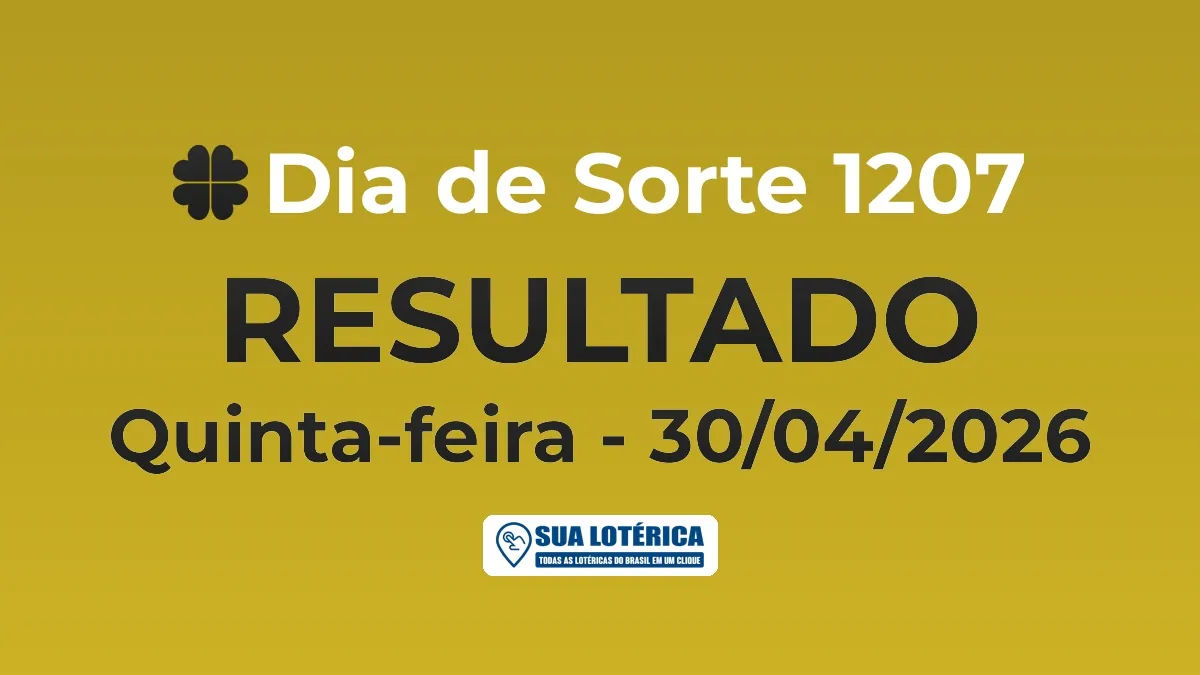 Resultado do Dia de Sorte 1207, acumulou em R$ 386.897,98