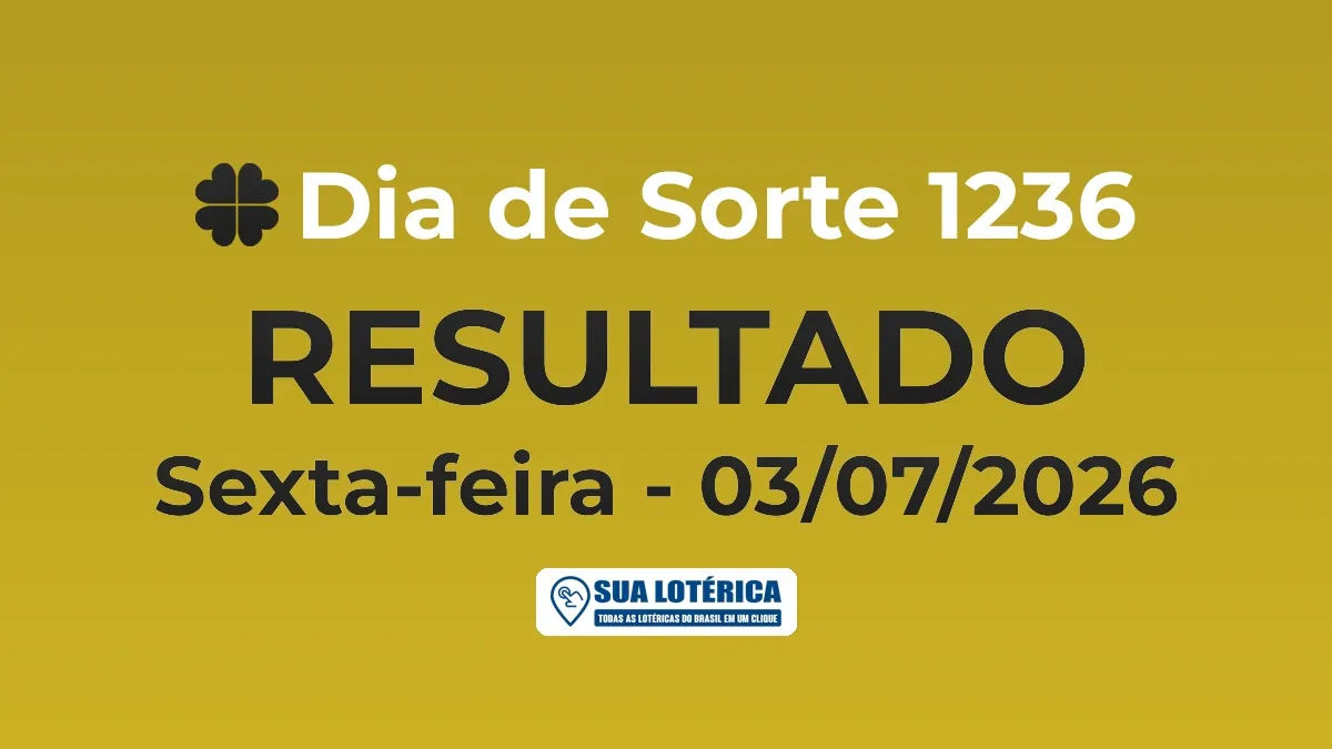 Resultado do Dia de Sorte 1236, acumulou em R$ 765.901,84