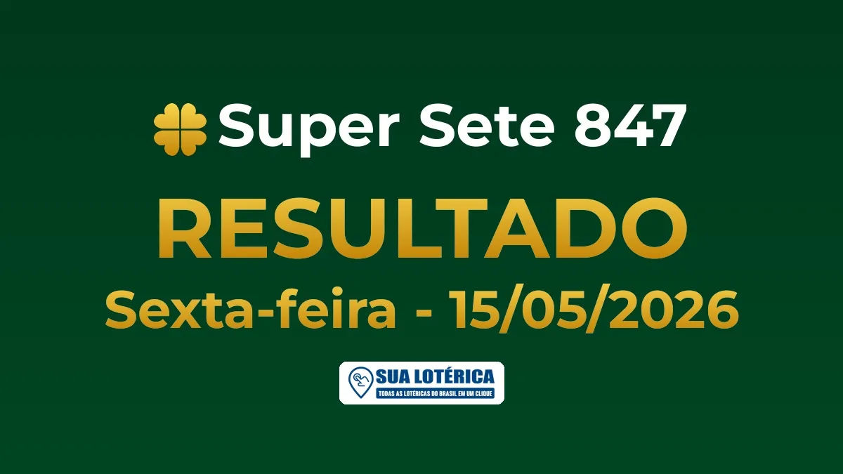 Resultado do Super Sete 847, acumulou em R$ 440.532,42