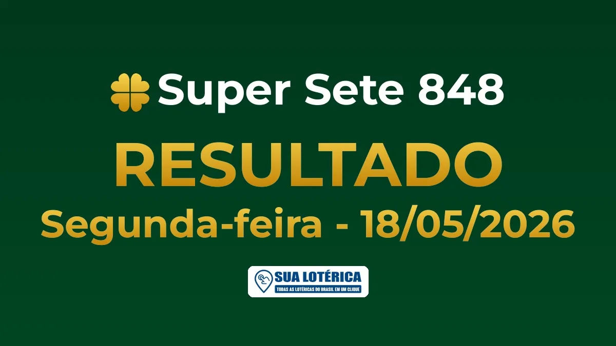 Resultado do Super Sete 848, acumulou em R$ 510.489,12