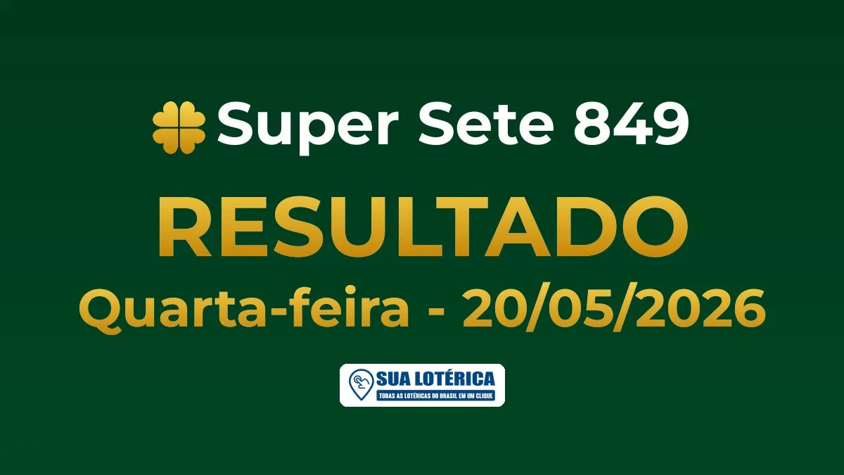 Resultado do Super Sete 849, acumulou em R$ 592.345,79