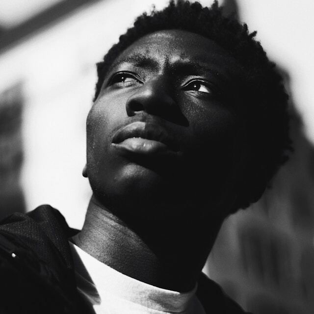 Profile shot of a black man