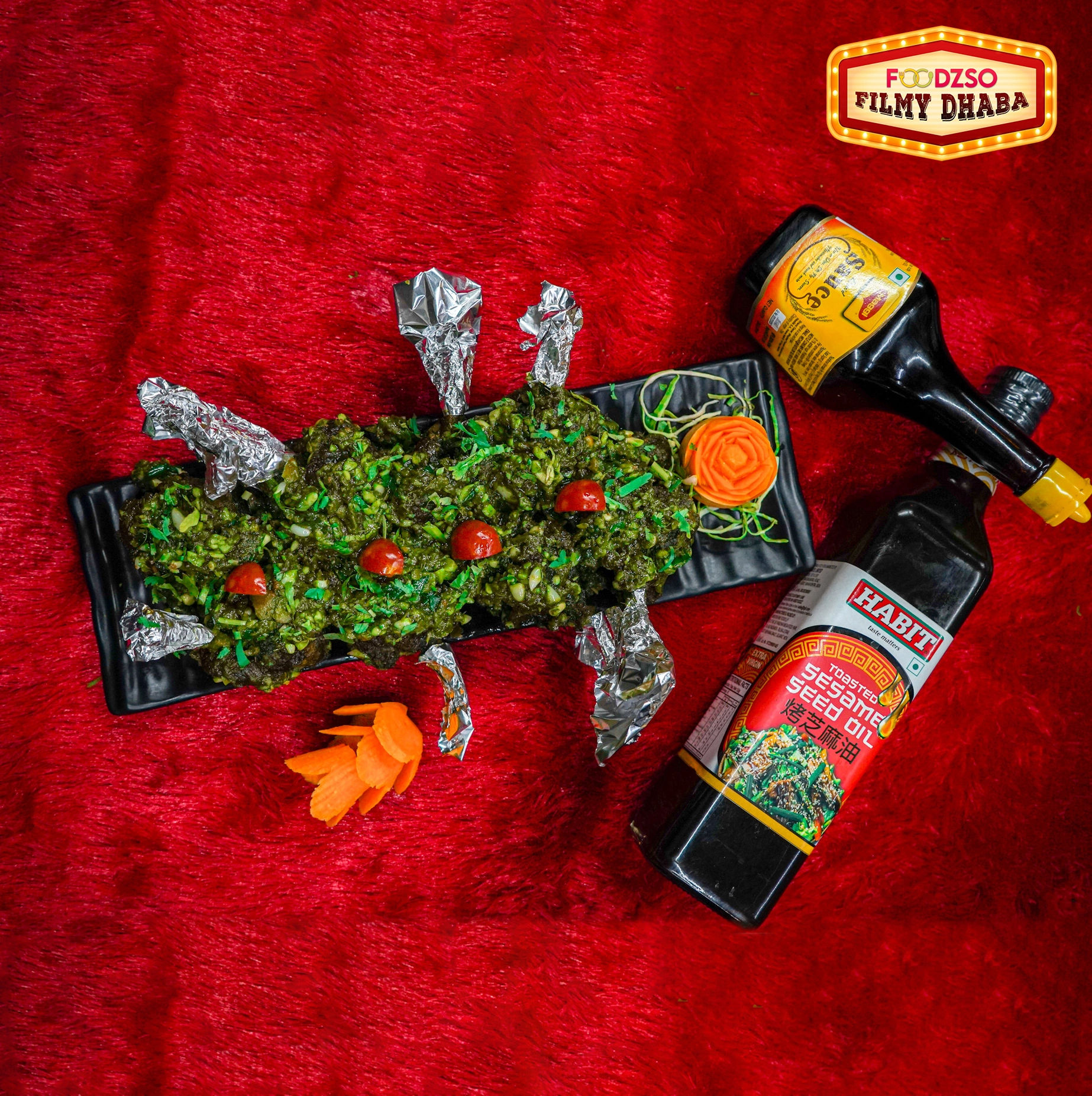 Chicken Green Lollipop Masala