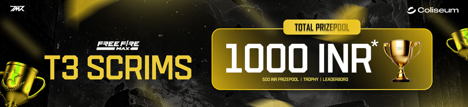 🇮🇳 T3 Scrims - Free Fire (5th - 11th May) | 💰1000 INR | By TMR Esports