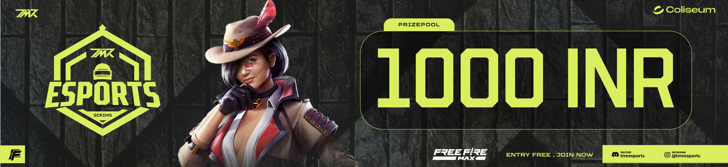 🇮🇳 Weekly SQUAD RUSH - Free Fire (1st - 5th May) | 💰1000 INR | By TMR Esports