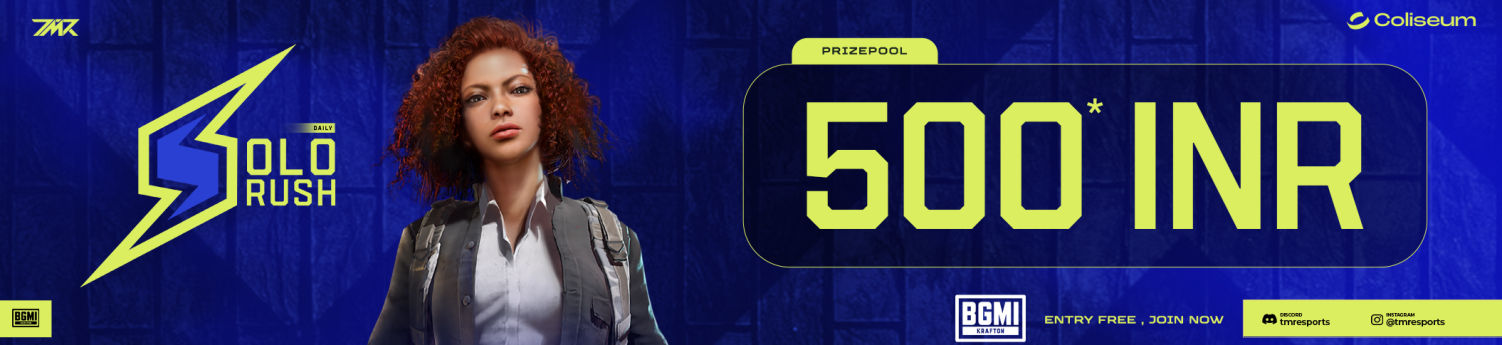 🇮🇳 SOLO RUSH BGMI (20th April) |💰500 INR | By TMR Esports