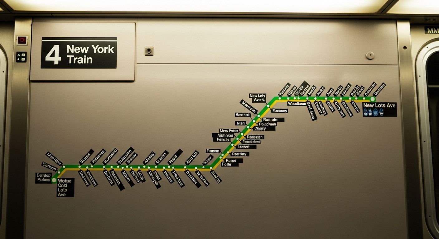 4 train subway map