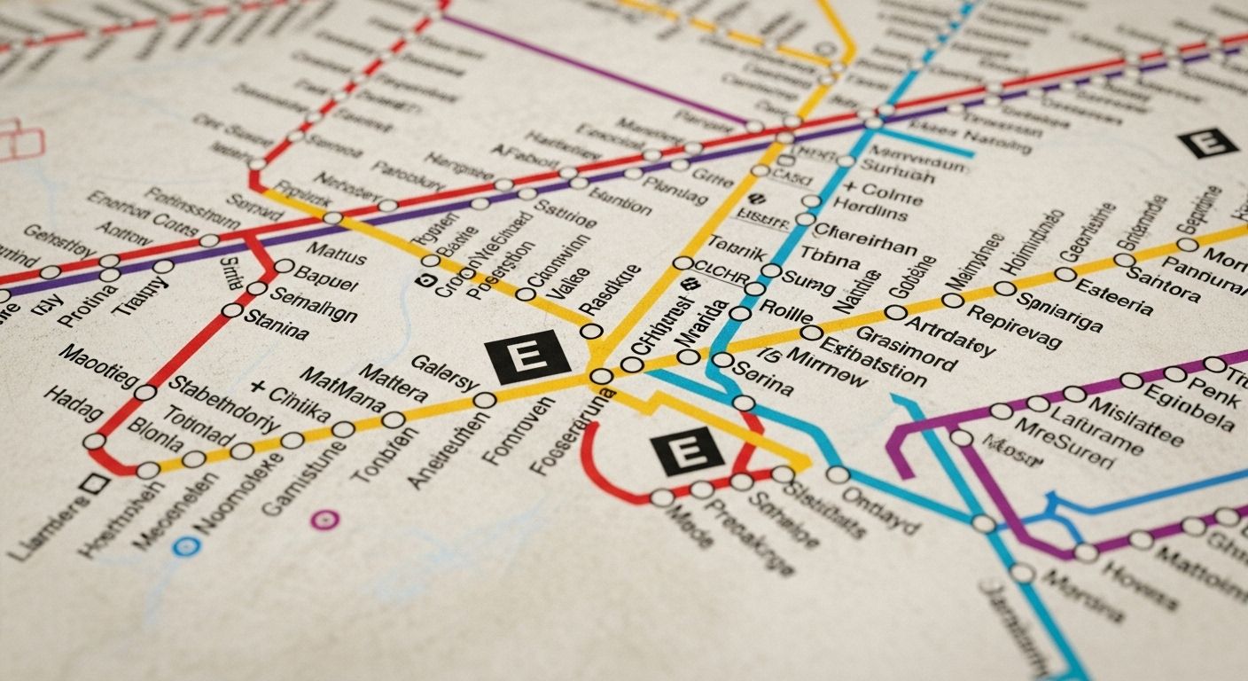 e train subway map