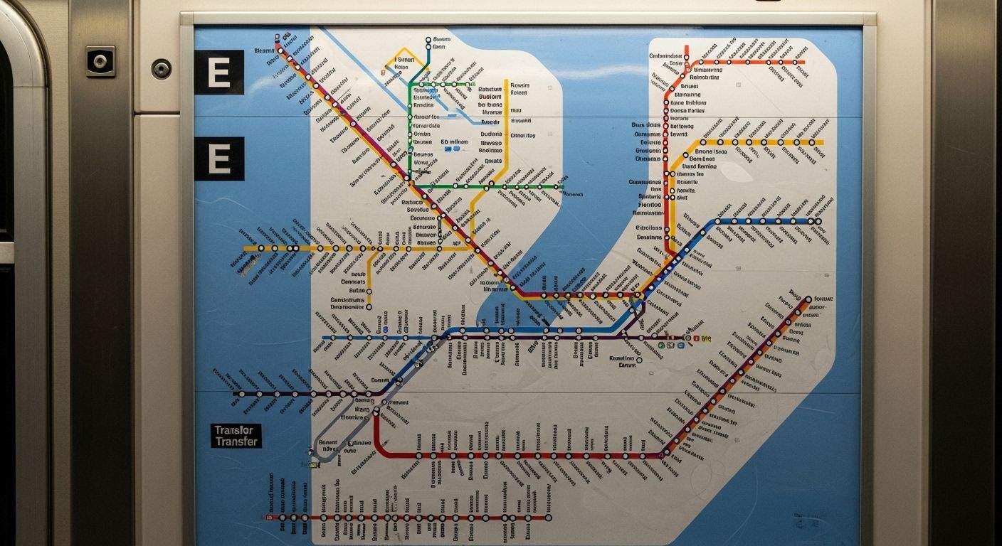 E Train Subway Map Simplifies City Trips