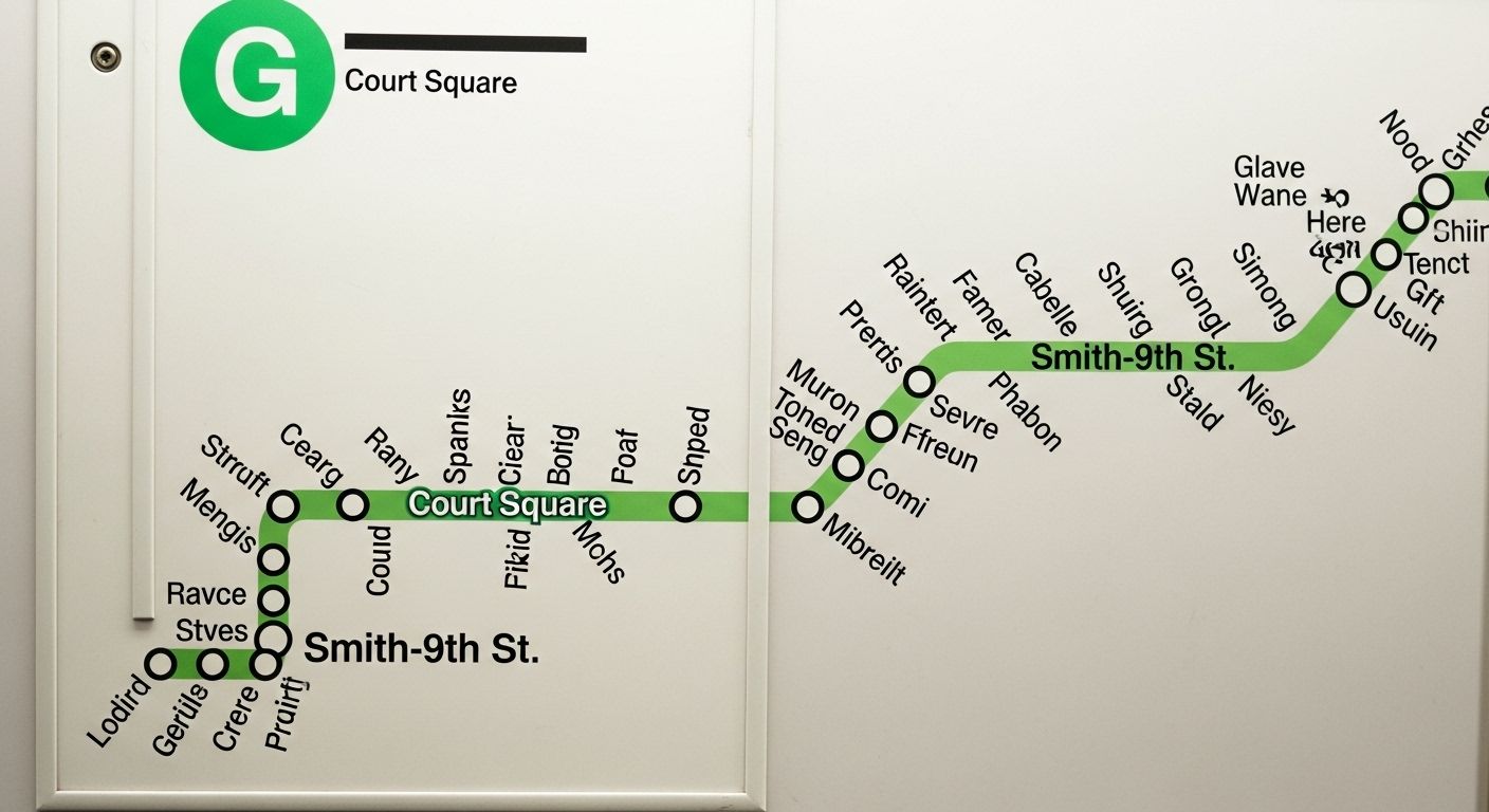g train subway map