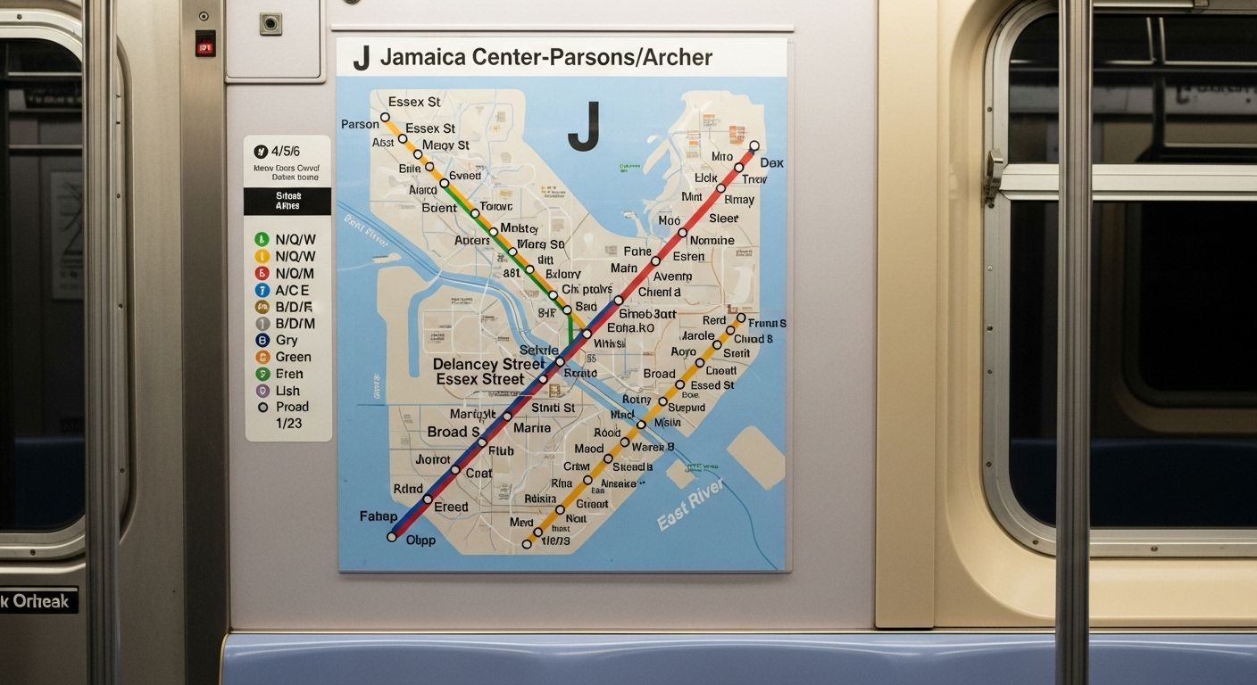 J Train Subway Map Links Urban Hotspots