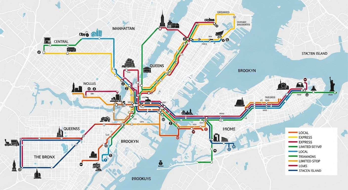 Map of MTA Bus Routes Enhances City Travel