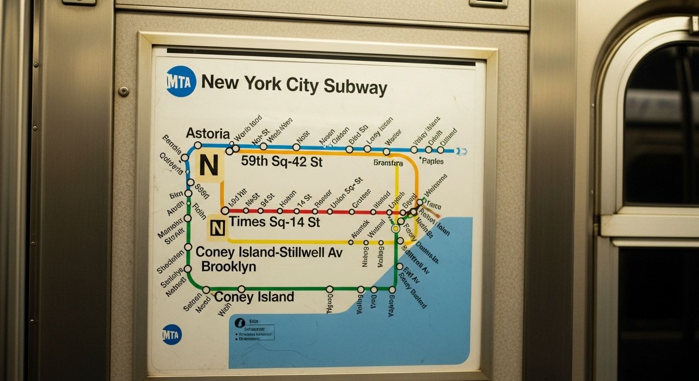 n train subway map