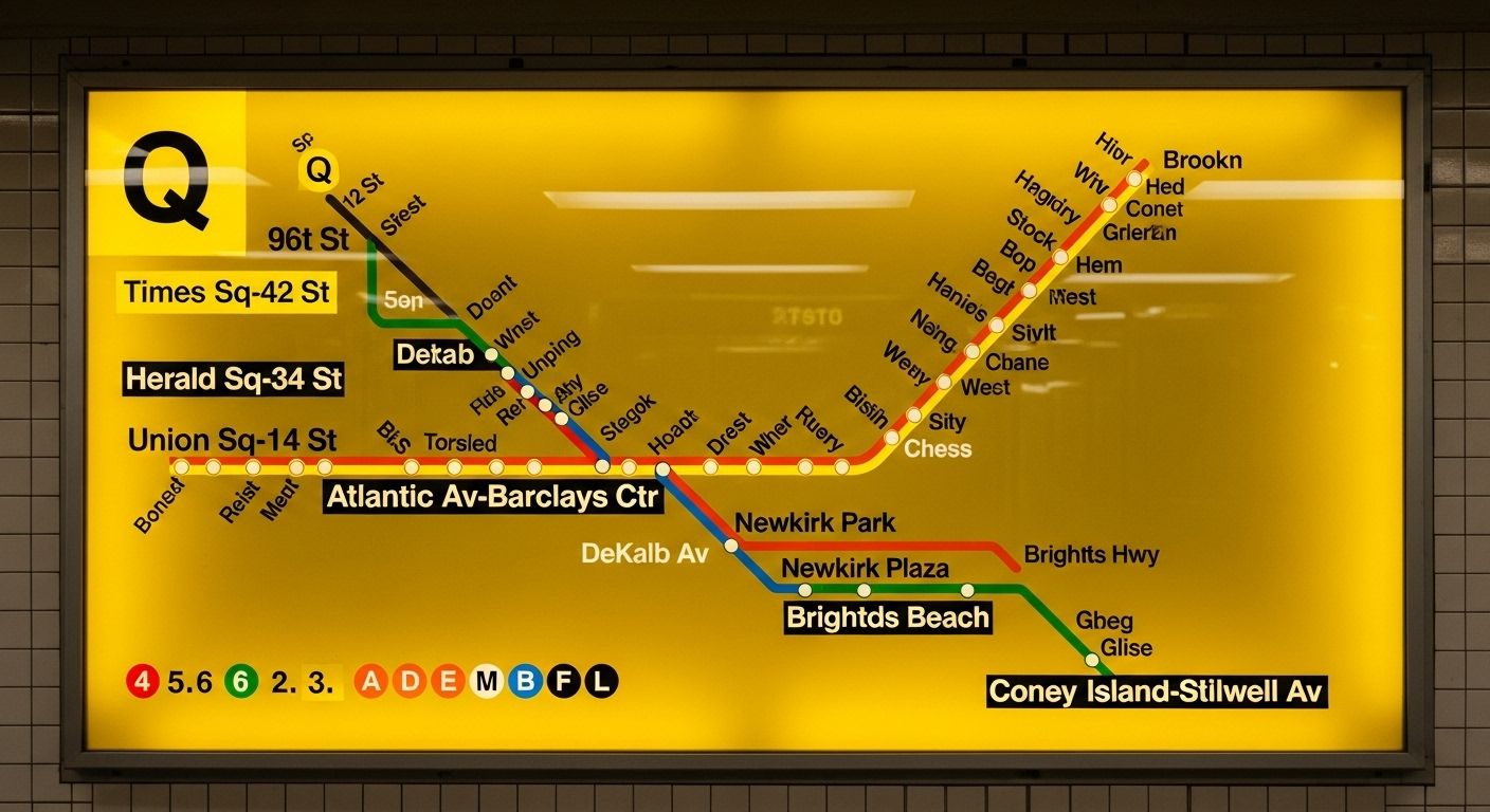 q subway line map