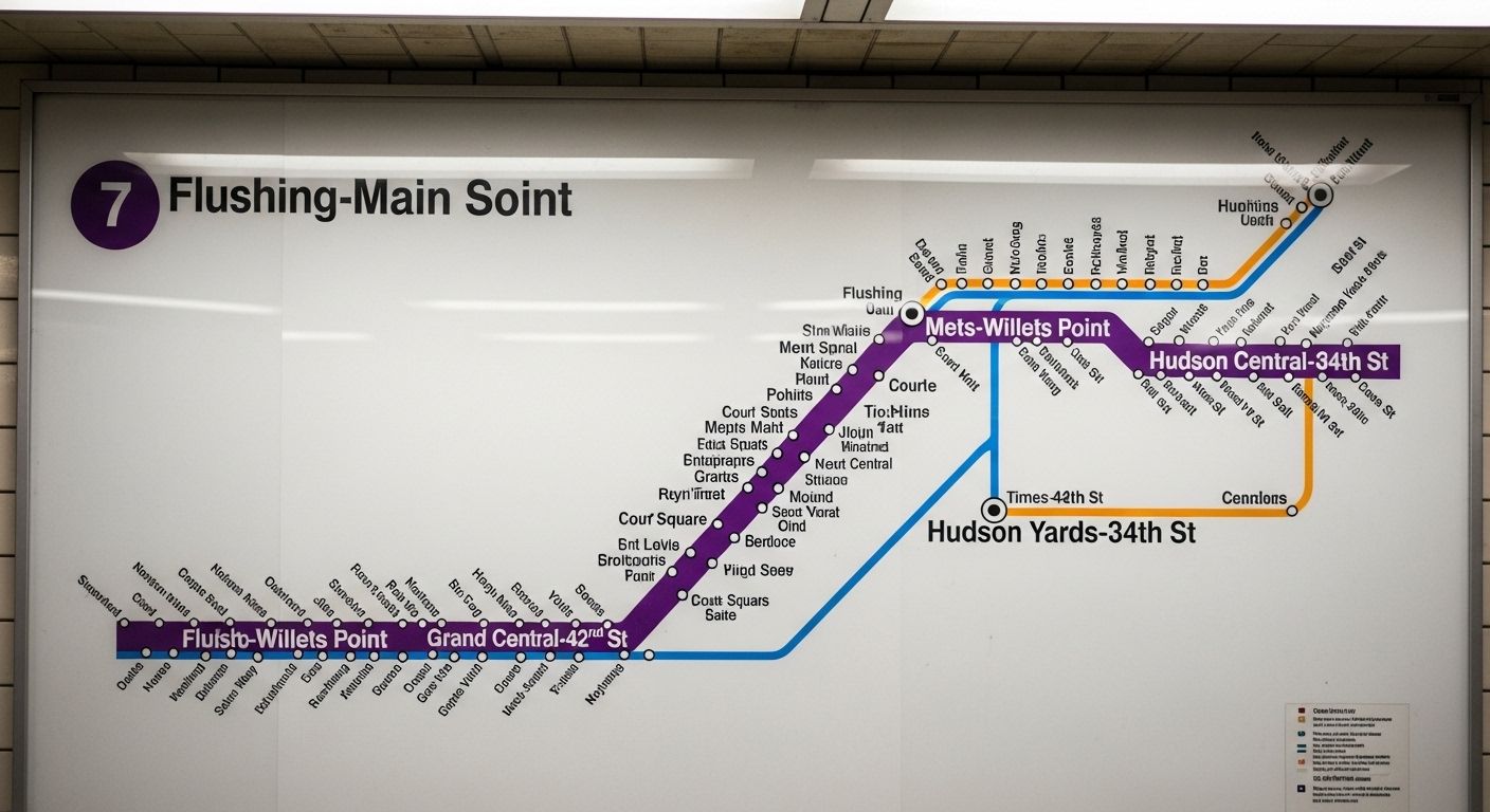 subway 7 train map