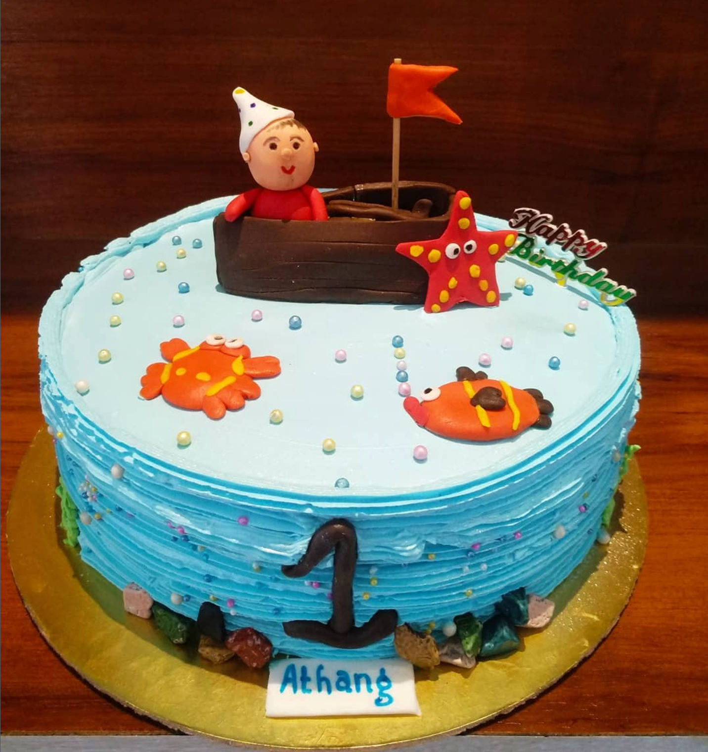Under The Sea First Birthday Cake