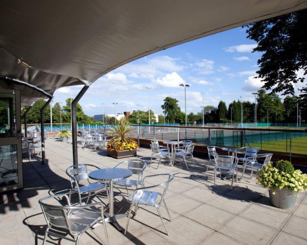 Tavoli nel campus della Rugby School