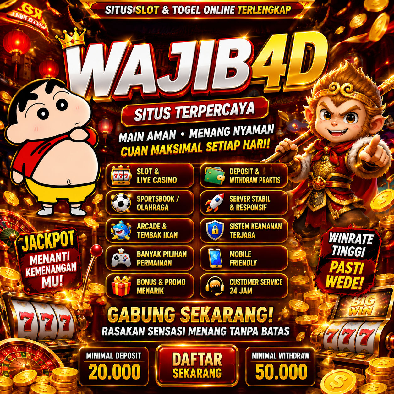 WAJIB4D | Situs Terpercaya & Aman Wajib Rasakan Sensasional