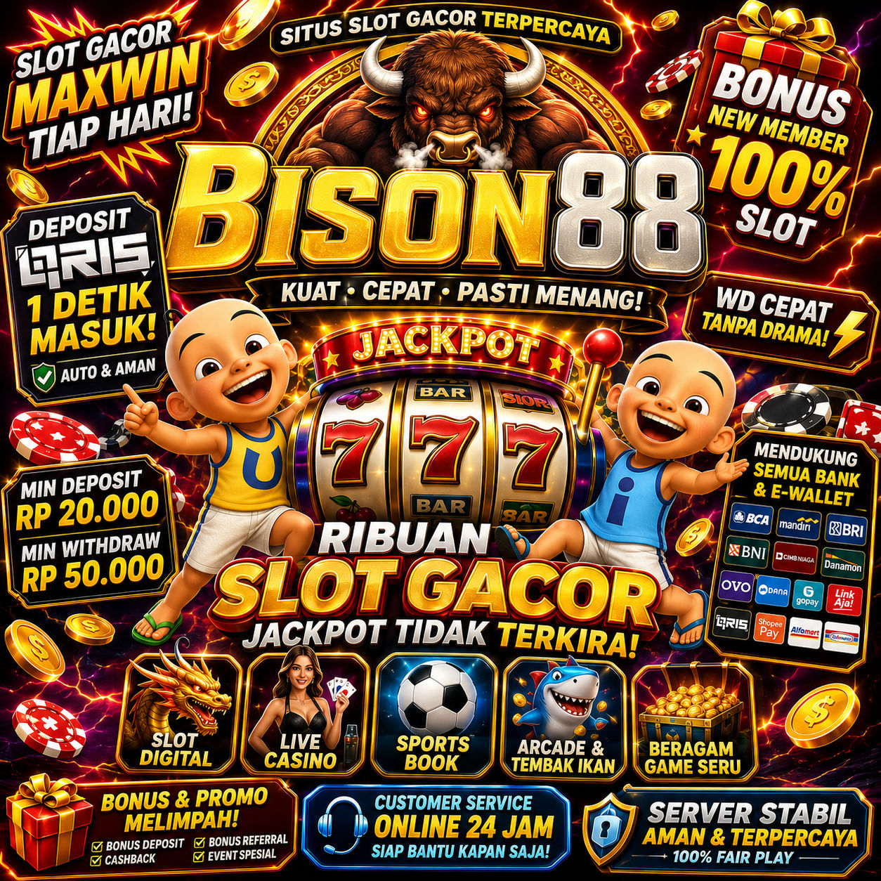 Galeri foto BISON88 - Deposit Melalui Qris 1 Detik Langsung Masuk di Mahjong