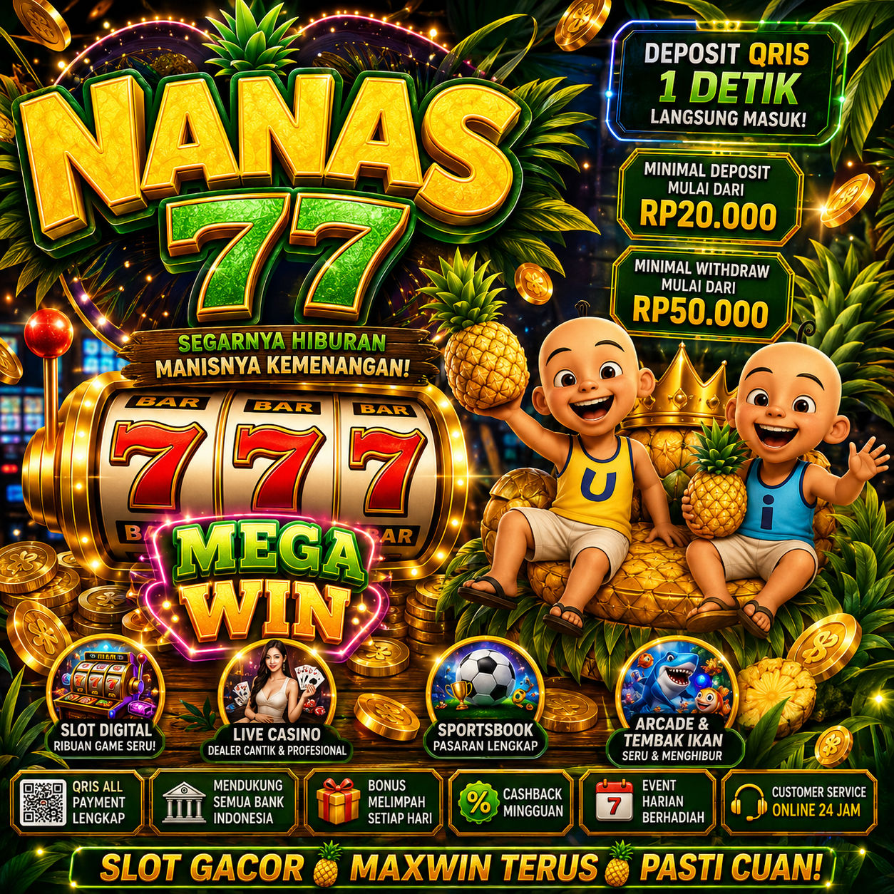 Galeri foto NANAS77 central : Game Slot Terbaru Dan Kekinian Server INDO di Mahjong