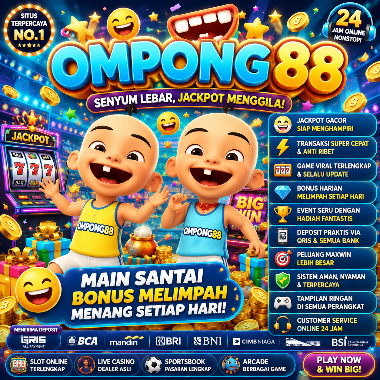 OMPONG88 : Senyum Lebar, Jackpot Menggila!, Senyum Dulu, Cuan Kemudian!💸 - WooCommerce eCommerce
