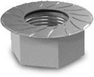 K2 Hexagon Flange nut with serration M10 1000042