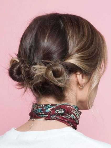 Featured Photo of Double Mini Buns Updo Hairstyles