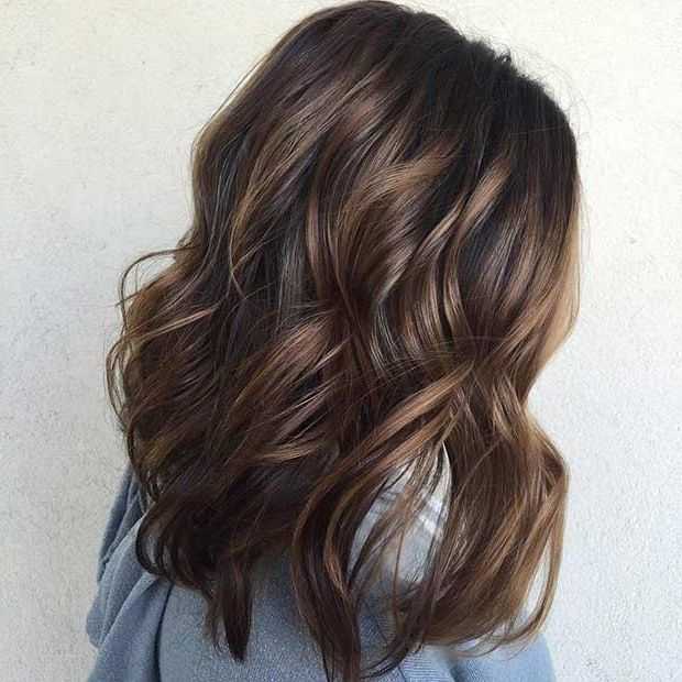 Featured Photo of Wavy Chocolate Lob Haircuts