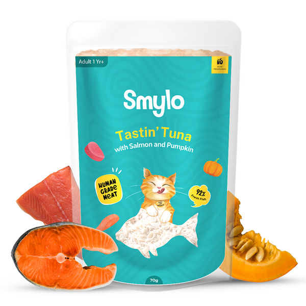 Smylo Adult Tuna Salmon & Pumpkin, Fresh & No-Preservative Wet Cat Food
