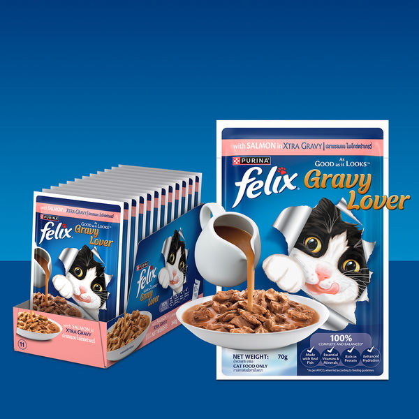 Purina Felix Gravy Lover Salmon Chunks Adult Complete and Balanced Cat Wet Food