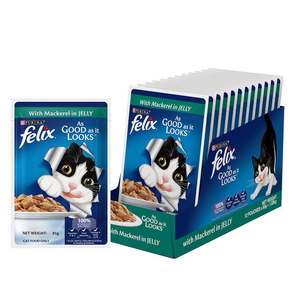 Purina Felix Mackerel with Jelly Complete and Balanced Adult Cat Wet Food