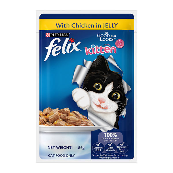 Purina Felix Chicken with Jelly Complete and Balanced Kitten Cat Wet Food