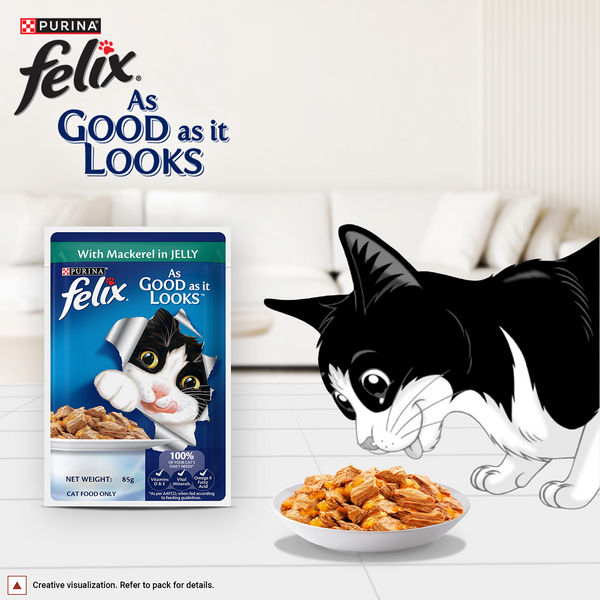 Purina Felix Mackerel with Jelly Complete and Balanced Adult Cat Wet Food