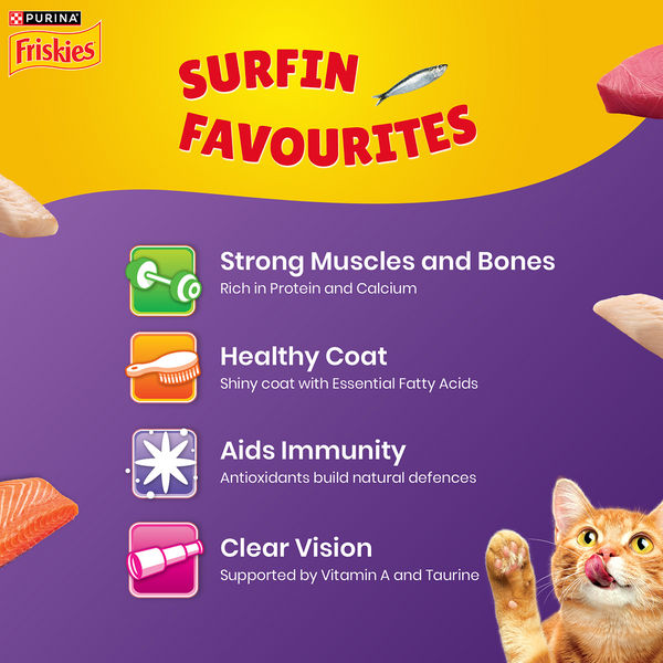 Purnia Friskies Surfin Favourites Adult Cat Dry Food