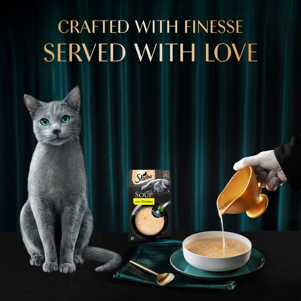 Sheba Soup with Chicken Adult Cat Wet Food