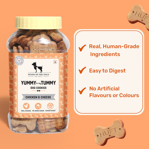 HUFT Yummy in my Tummy Chicken and Cheese Cookies Dog Treats