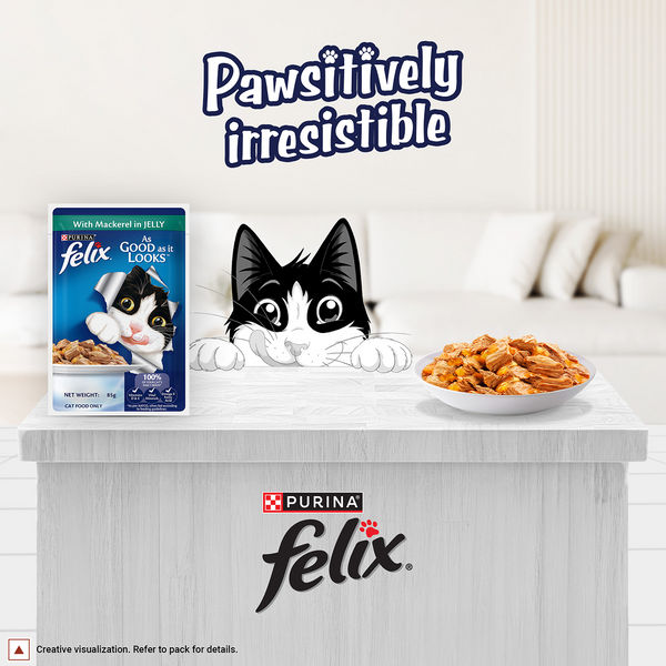 Purina Felix Mackerel with Jelly Complete and Balanced Adult Cat Wet Food