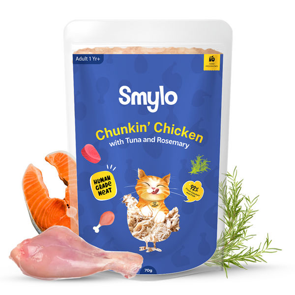 Smylo Adult Chicken Tuna & Rosemary, Fresh & No-Preservative Wet Cat Food