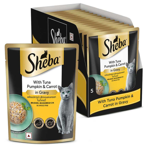 Sheba Tuna Pumpkin & Carrot In Gravy Rich Premium Adult Fine Cat Wet Food