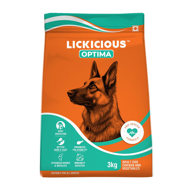Lickicious Optima Chicken and Vegetable Adult Dog Dry Food