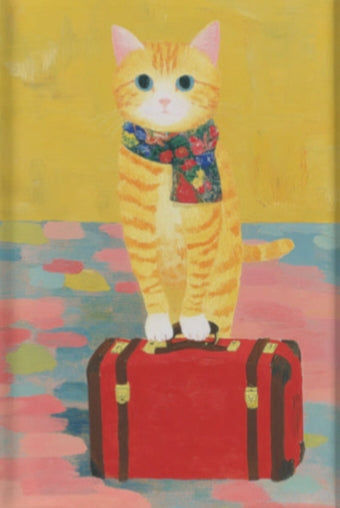 EverythingBoho The Solo Traveller Cat Wall Art (Black)