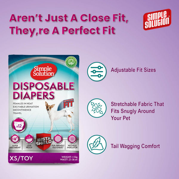 Simple Solution Disposable Diaper for Female Dogs (38x46cm)