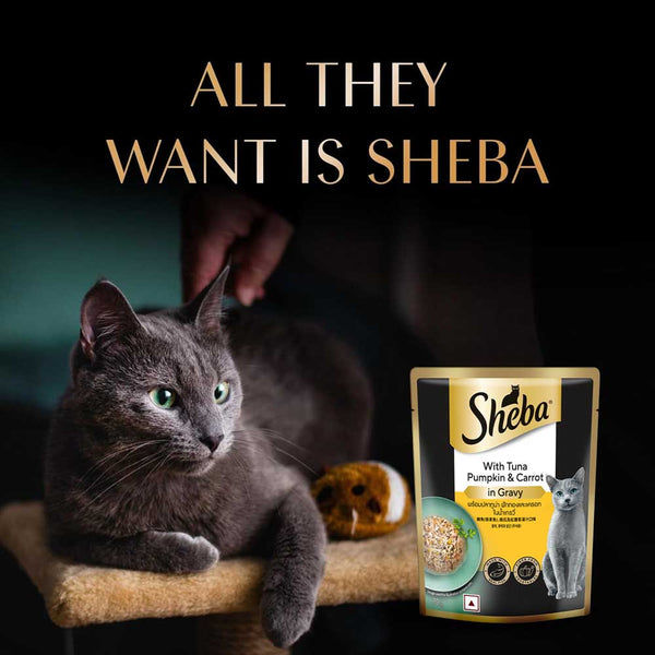 Sheba Tuna Pumpkin & Carrot In Gravy Rich Premium Adult Fine Cat Wet Food