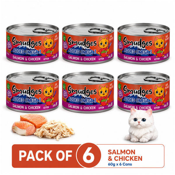 Smudges Salmon Pate Mixed with Shredded Chicken Kitten Wet Food